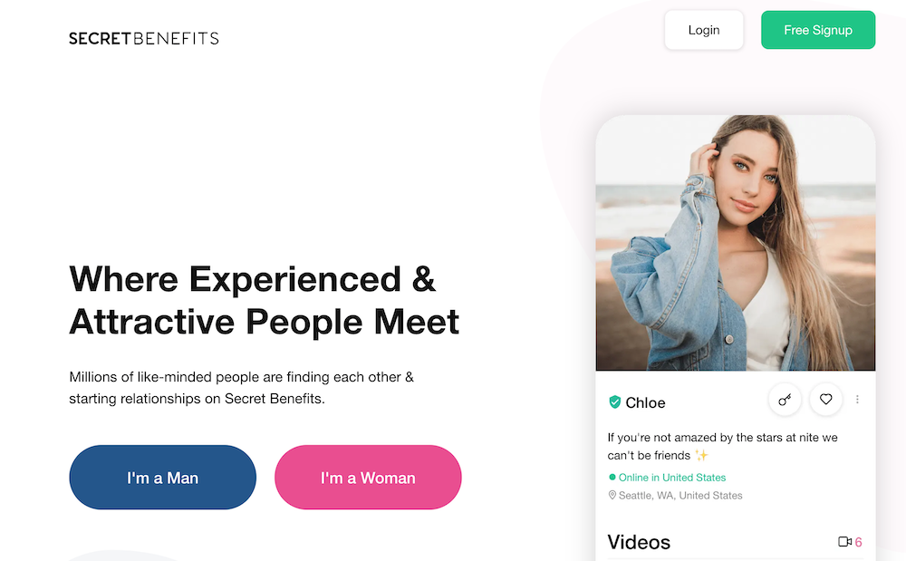 secretbenefits homepage